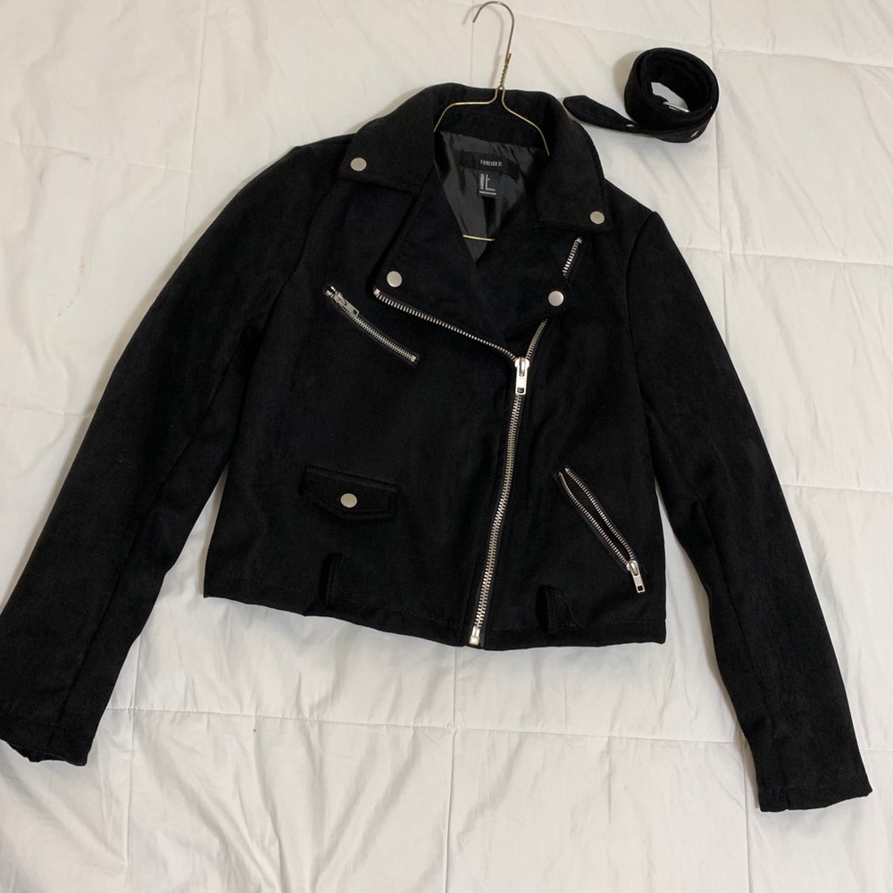 XXI Faux Suede Moto Jacket